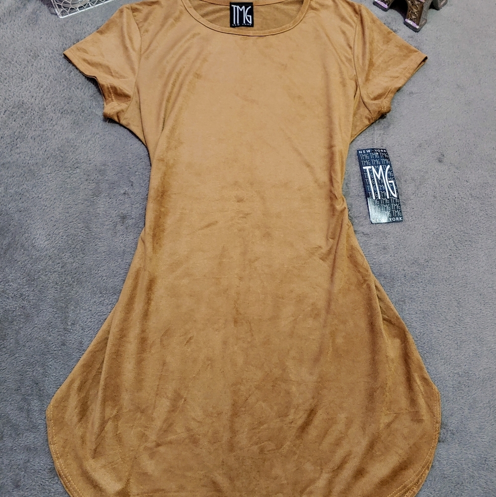 TMG Suede T shirt Dress